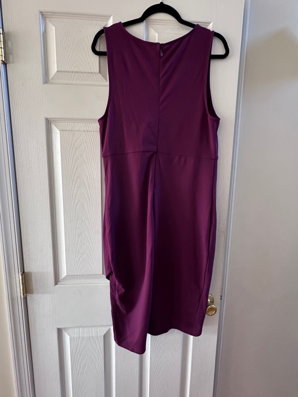 torrid Plum V-Neck Wrap-Hem Midi Dress - Picture 4 of 6